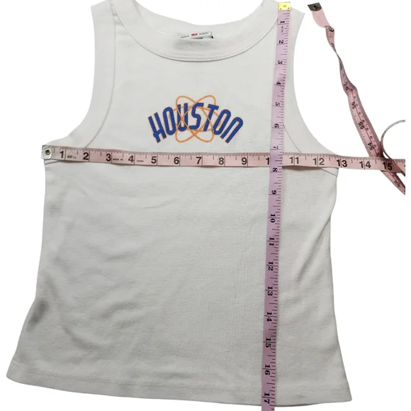 Where Im From Houston Cropped Tank Top White Size Small - Picture 6 of 9